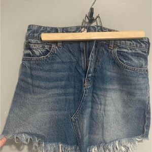 Free people denim mini skirt